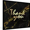 MuchoWow® Gerahmtes Poster Zitate - Dank - Gold - Marmor Produktbild-Vorschau 1