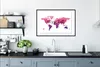 MuchoWow® Gerahmtes Poster Weltkarte - Rosa - Kompass 90x60 Produktbild-Vorschau 4