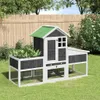 vidaXL Králíkárna Grey 170x63x113 cm Masivní borovicové Náhled obrázku produktu 2