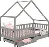 Hausbett ALVA aus Kiefer Massivholz, grau - Kinderbett mit Produktbild-Vorschau 8
