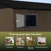 HOMAVO Gerätehaus Metall mit Pultdach, Gartenhaus Metall Produktbild-Vorschau 4