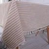 Quadratische Tischdecke 120 x 160 cm Beige Baumwolle Produktbild-Vorschau 4