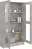 A gray cabinet with glass doors, filled with dishes and jars. Anteprima dell’immagine prodotto