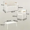 Outsunny Gartenmöbel Set Sitzgruppe für 4 Personen Produktbild-Vorschau 3