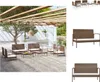 vidaXL 8-tlg. Garten-Lounge-Set mit Auflagen Poly Rattan Produktbild-Vorschau 1