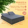 CASARIA® Lettino Prendisole 2 Persone in Polyrattan Anteprima dell’immagine prodotto 3