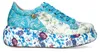 Laura Vita Damen Sneaker Pailletten floral Ornament Plateau Produktbild-Vorschau 3