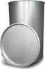 A silver metal drum with its lid placed in front of it. Anteprima dell’immagine prodotto