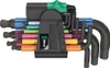 A set of hex keys with colored handles, neatly arranged in a holder. Anteprima dell’immagine prodotto