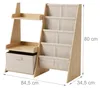 Relaxdays Bücherregal Kinder, 7 Stofftaschen, 2 Ablagen & Produktbild-Vorschau 4