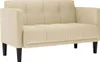vidaXL Divano a due posti crema 111 cm in tessuto Anteprima dell’immagine prodotto 1