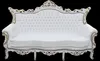 Casa Padrino Barock 3-er Sofa Master Weiss/Gold Mod2 - Produktbild-Vorschau 2