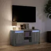 Maison Exclusive - TV-Schrank mit LED-Beleuchtung Grau Produktbild-Vorschau 4