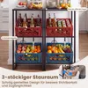 COSTWAY Getränkekistenregal für 2 Kisten, 3-stöckiges Produktbild-Vorschau 3