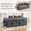 LVHOM Canapé-lit pliable en velours côtelé, Lit de jour Voir les images du produit 8
