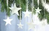 12 Sterne aus Porzellan, weiß, Weihnachtsbaumschmuck, Produktbild-Vorschau 1