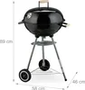 Relaxdays Kugelgrill, Ø 44 cm Grillrost, Outdoor BBQ, Produktbild-Vorschau 4