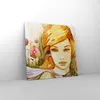 Bild auf Leinwand - Leinwandbild - Frau Sommer Blume - Produktbild-Vorschau 4