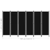vidaXL 6 pezzi divisorio nero 300x180 cm - Divisori per Anteprima dell’immagine prodotto 12