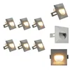vidaXL Luci da parete per esterni 6 pz. LED 5 W Argento Anteprima dell’immagine prodotto 1