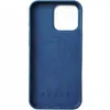 The back of a dark blue phone case with a circular pattern and the brand name at the bottom. Podgląd zdjęcia produktu
