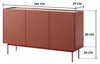 Moderne Kommode LUMO K3D Ceramic Red Eiche Linea auf Produktbild-Vorschau 3
