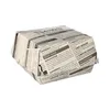 Burgerboxen, Pappe 7 cm x 12,5 cm x 12,5 cm "Newsprint" Produktbild-Vorschau 2