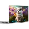 MuchoWow® Laptop Aufkleber Sticker Cover Welpe - Blumen - Produktbild-Vorschau 6