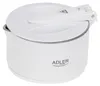 A white electric kettle with its lid closed. Produktbild-Vorschau