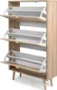 Finori Schuhschrank Bali 49A Sonoma-Eiche und Raffia-Druck Produktbild-Vorschau 27