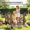 Outsunny Holzbrücke mit Geländer Gartenbrücke aus Produktbild-Vorschau 6