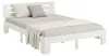 Lit double en bois 160x200 avec 2 matelas blanc pin Cadre Voir les images du produit 13