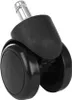 A close-up studio shot of a black office chair caster wheel. Náhled obrázku produktu