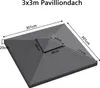 Jopassy Ersatzdach Pavillon 3x3m Anthrazit, Toit de Voir les images du produit 2