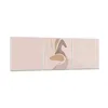Bilder auf glas - 3 Teile - Buntstift Frau Hut - 120x40cm - Produktbild-Vorschau 1