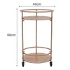 Chariot de service Art déco or rose – Table d'appoint et Voir les images du produit 3