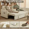 HOMCOM Schlafsofa 141x 180cm 2-Sitzer Sofa mit Produktbild-Vorschau 6