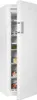 A white upright freezer with the door open, revealing shelves inside. Produktbild-Vorschau