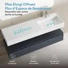 doporro Meuble de Salle de Bain Gris Noir Mat Ensemble de 2 Voir les images du produit 3