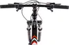A close-up, front-facing view of a bicycle's handlebars and front fork. Náhľad obrázku produktu