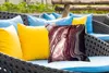 MuchoWow® Outdoor Kissen - Marmor - Rosa - Gold - Glitzer - Produktbild-Vorschau 4