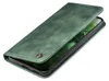 A green flip case for a smartphone, shown partially open. Produktbild-Vorschau