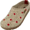Haflinger Damen Pantoffel Schurwolle Herz Stickerei Grizzly Produktbild-Vorschau 14