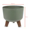 3.07 Kunststoff Blumentopf auf Füßen - ca. Ø 19,5 cm - Produktbild-Vorschau 2