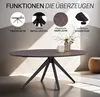 Homestyle4u Esstisch Oval Schwarz Braun Esszimmertisch Produktbild-Vorschau 3