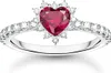 Thomas Sabo Ring Damen Romance Herz Rot Silber Produktbild-Vorschau 2