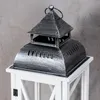2er Set Laterne aus Holz Weiß Metall Kerzenhalter Windlicht Produktbild-Vorschau 3