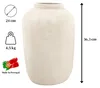 Bodenvase AVION 35cm - bauchig, creme beige Keramik, Ø24cm Produktbild-Vorschau 4