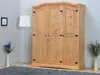 3Trg Massiv Kiefer Mexico Kleiderschrank "New Mexiko" Produktbild-Vorschau 7