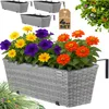 CASARIA® Blumenkasten 4er Set 11 Liter Montagehalterung Produktbild-Vorschau 1
